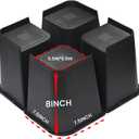Bed Risers 8 inch, Oversized Furniture Risers, Support Up to 6000 Lbs, Lift 8 inch for Couch, Sofa, Table,Chair (Black 4 Pack, 8 inch)