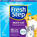 Fresh Step Clumping Cat Litter, Multi-Cat, Long Lasting Odor Control Kitty Litter with Activated Charcoal, Low Dust Formula, 14 lb