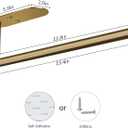 VAEHOLD Adhesive Paper Towel Holder Under Cabinet Wall Mount for Kitchen Paper Towel, Paper Towel Roll Holder Stick to Wall, Stainless Steel (Gold)