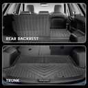 Vanseno Backrest Mat and Cargo Liner Compatible for 2013-2016 MazdaCX-5 Trunk Mat Back Seat Protector All Weather Protection for 2013 2014 2015 2016 Mazda CX5 Accessories (Backrest Mat+Trunk Mat)