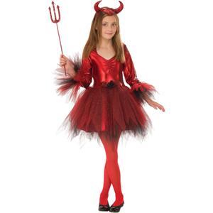 Rubies Classic Devil Costume for Kids Girl's Small