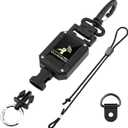 3 x Luminous CB Mic Holder, Retractable 360 Rotatable Microphone Hanger Keeper CB Radio Accessory, Heavy-Duty Tether 32" Stainless Steel Cord with Adjustable Mount Kit for Truck Night Driving