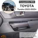 Aunginsy Inner Door Handle Panel Strip Trim Compatible with Toyota Tundra Crew Max 2022 2023 2024 2025 2026, Front Rear Door Panel C-Shaped Decorative Cover C-Type Protection ABS Interior Accessories
