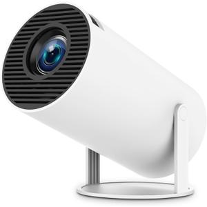 Mini Projector with WIFI 6 and Bluetooth, 4K 1080P Support Portable Projector, Built-in App, Android 11, 150 ANSI, Auto Keystone Correction, 40"-130" Screen Video Projector for Laptop/PC/Smartphone