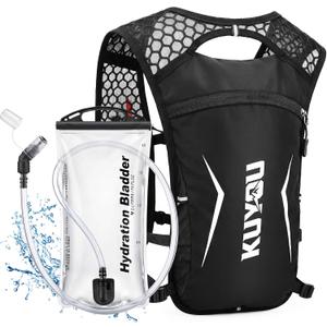 KUYOU Running Vest for Women & Men, Lightweight Hydration Backpack with 2L Water Bladder, Water Backpack for Trail Running, Hiking, Cycling & Marathon