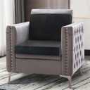 Foam Recliner Chair Cushions Wheelchair Cushions, Non-Slip 4" Thick Supportive Lumbar Support Pillow for Elderly Supportive Seat Cushion with Lumbar Pillow; 20x20x4"+12.8" Backrest Height,Black