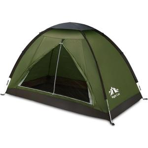 Night Cat Backpacking Tent for One 1 to 2 Persons Lightweight Waterproof Camping Hiking Tent for Adults Kids Scouts Easy Setup Single Layer 2.2x1.2m (1 Person (7.0*3.8*3.6ft), Army Green)