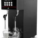 Dual-Head Commercial Steam Milk Frother, 2 Independent Wands, 15s Fast Frothing, 2000W 8L Continuous Steam, Independent Temp Control with LED Display for High-Volume Coffee Shop Restaurant