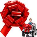 14" Large Pull Bow  Metallic Red Giant Gift Wrapping Bow for Cars, Christmas, Birthdays, Weddings & Holiday Party Decorations (1 Pc, Unassembled)
