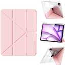 Folio Magnetic Cover Compatible with iPad Air 11-inch Case M2/M3, Replacement for iPad Pro 11-inch Case(4th/3rd/2nd/1st) with Multi-Angle Stand, 10.9 inch Air 5th/4th Clear Cover with Pencil Holder