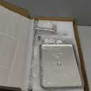 Toilet Paper Holder with Tray at The Top, Heavy-Weighted Stainless Steel Base No Wobbly, Freestanding Toilet Paper Rolls Stand, Hold Extra 3 Paper Rolls On The Base (Brushed Nickel)