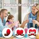 Emotional Support Couple Gifts, Handmade Crochet Pocket Hug Heart with Positive Card for Birthday Anniversary, Funny Knitted Doll for Lovers Boyfriends Girlfriends Couples