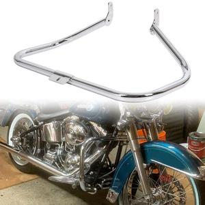 ECOTRIC Chrome Engine Guard Highway Crash Bar Compatible with 2000-2017 Harley Heritage Softail Fat Boy Springer FLST Replacement for HD49004-00