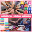 100 Pcs Jesus Loves You Party Supply for Adults Bulk Christian Gift with Drawstring Backpack Bracelets Keychains Cross Necklaces for Graduation Easter Church Religion Gift(Multicolor)
