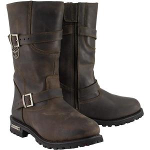 Milwaukee Leather MBM9063 Men's Classic Distressed Brown Leather Motorcycle Engineer Riding Biker Boots - 10.5