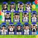 Briwooody 13 Pcs DIY Graduation Yard Sign 2026 Including Kindergarten to 12th Grade Picture Photo Personalized Display 2026 Graduation Party Decorations Supplies for Outdoor Lawn Yard(Blue)