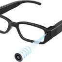 Smart Glasses with Camera, Video Recording and Photo Taking, Recording Glasses 1080P HD 32GB Memory Card Video Camera Glasses for Men Women Cycling Hiking Travel, No Bluetooth NO WiFi No App