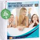 Utopia Bedding Waterproof Mattress Protector Full Size, Zippered Mattress Encasement Bed Bug and Dust Mite Proof, Absorbent Six-Sided Mattress Cover