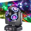 Moving Head Stage Light with Halo Beam 8x15W LED Stage Lights RGBW 4in1 DJ Lights 360Moving Head DMX Sound Activated for Club Wedding Show