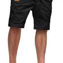 JMIERR Mens Casual Shorts - Cotton Drawstring Summer Beach Stretch Twill Chino Golf Shorts, Size 36