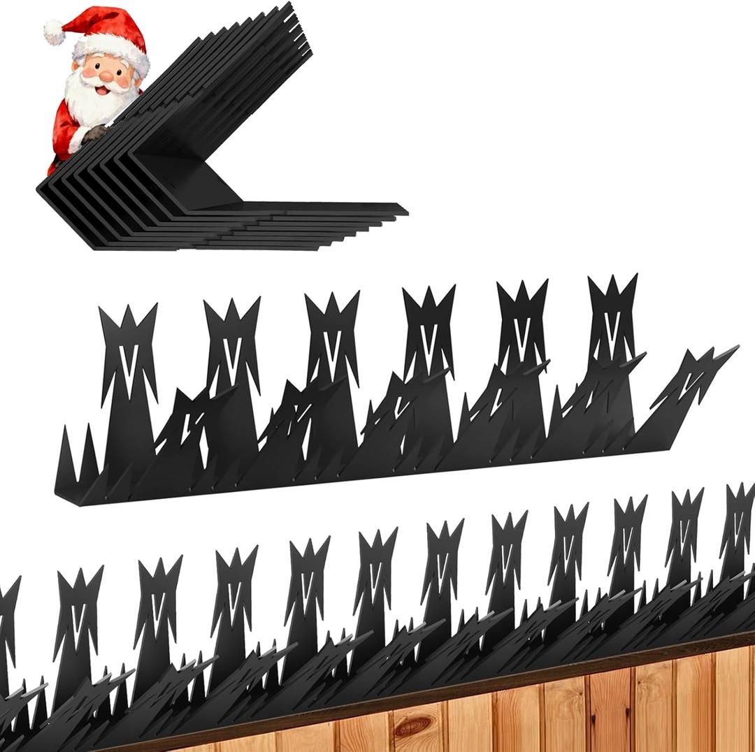 Heavy Duty Metal Fence Spikes-Anti Climb Security Spikes for Fence and Wall-Intruder and Animal Deterrent Total 128 inch
