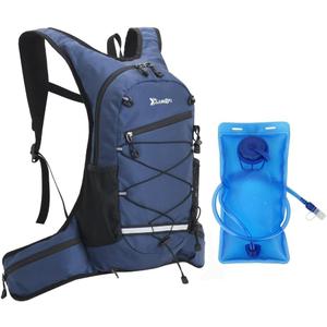 Hydration Backpack 18L with 2L Water Bladder Large Capacity & Lightweight Water Pack Backpack for Hiking,Cycling,Running (Dark blue 18L)