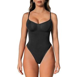 herslims Shapewear Tummy Control Bodysuit Thong or Brief: Sculpting Shaper Tank Top Bodysuits & Snatched Waist Body Suit L/XL