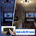 RV Light Fixtures, E26 Base 12V Interior Fixtures, Iron Bathroom Vanity with On Off Switch, 12V Wall Sconce for RV Motorhome Camper Trailer, Semi-Flush MountBulb not Include
