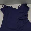 WAYMAKER Women's Sexy V Neck Spaghetti Strap Sleeveless Wrap Ruched Side Slit Bodycon Cocktail Party Wedding Guest Dress L