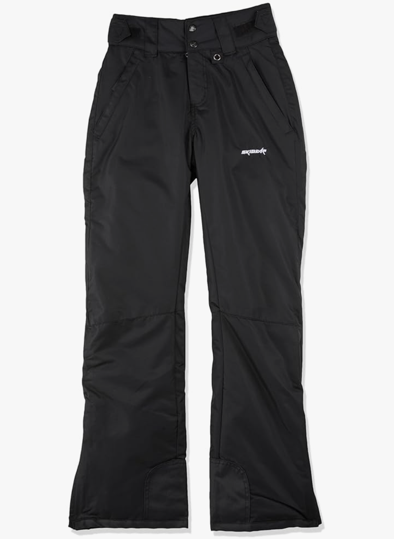 SkiGear Women's Insulated Snow Pants, Black, 1X Size XS 31L