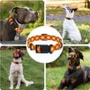Seyezo Dog Collar, Classical Indian Spirit Boys Girls Puppy Collar for Small Medium Large Dogs, Adjustable Soft Indian Pet Collar with Safety Buckle for Male Females(Yellow,XL)