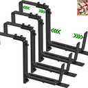 HFHOME 4PCS Adjustable Planter Window Box Planters Hanging Flower Box Holders Brackets, Heavy Duty Wall Mount Holder for Windowsills, Garden, Fences, and Balcony - Black