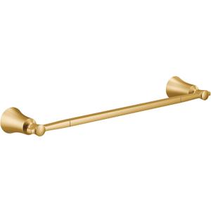 Moen YB0324BG Flara 24-Inch Single -Towel Bar, Brushed Gold