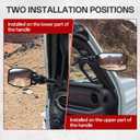 Upgraded Mirrors Doors Off Compatible with Jeep Wrangler JL JLU and Gladiator JT 2024-2026, Quick Release JL Mirror, No Wobble & Quick Removal knob(Not Fit 1986-2023) Patented