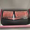 Ergonomic Wireless Keyboard and Mouse Set Wireless Keyboard Silent Mice Set with Wrist Rest for Computer, Laptop, PC, Mac, Windows Black Pink
