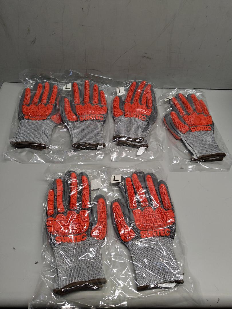 Suntec Protective Work Gloves Large 6 Pairs