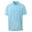 M MAELREG Mens Golf Shirts Moisture Wicking Dry Fit Business Casual Stretch Jacquard Short Sleeve Golf Polo Shirts for Men (Light Blue, Large)