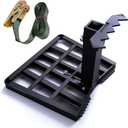 Hunting Saddle Platform Tree Stands, 15"x 13" All Metal Structure Durable Withstand 500 LBS, Adjustable Folding Ridge Grips with Ratchet Straps Climbing Tree Stand (Heavy Duty Foldable)