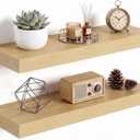 Dreamland 20Inch Floating Shelves 6.7" Deep Wall Mounted Set of 2 Oak