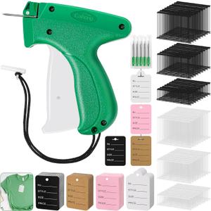 3430 Pcs Tagging Gun for Clothing, Price Tag Attacher Gun Kit with 3024 Pcs Barbs Fasteners in 3 Sizes, 400 Clothing Labels Retail Garment Stitch Tag Gun for Warehouse, Shops, Boutiques, and Yard Sale