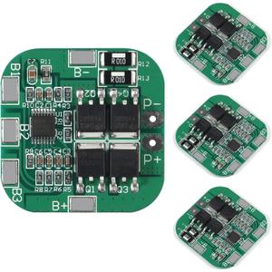 4PCS 4S 20A 14.8V Lithium for 18650 Battery BMS PCM Protection PCB Board Module 16.8V with Overcharge Over Discharge Short Circuit Protection