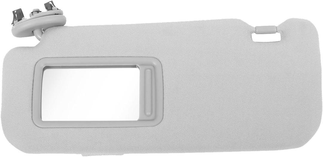Gray Sun Visor Left Driver Compatible with Corolla 2009 2010 2012 2013 74320-02711-E0 W/Mirror Front Left Side