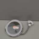 Brightown 10x Magnifying Mirror with Light, Flexible Gooseneck Make up Mirror with Lights and Magnification, Battery Operated Cordless with Suction Cups for Wall Bathroom Silver 1 Lighting