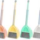 Nicunom Set of 4 Mini Broom with Dustpan for Kids, Children Broom and Dustpan Set Cleaning Set Boys Girls Little Housekeeping Helper Set for Kitchen Bathroom Pet