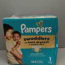 Pampers Swaddlers Diapers, Size 1 (8-14 lbs), 164 Count, Absorbent, Keeps Baby Dry and Comfortable, Skin Safe Disposable Baby Diaper