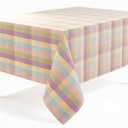 Urban Villa Easter Tablecloth Buffalo Check Table Cloth Tabletop Cover Kitchen Dining Tablecloth 100% Cotton Great Parties Wedding Holiday Dinner Easter Rectangle 60X102 Inches 8-10 Seats Table Cloth