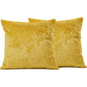 NiNi ALL Decorative Throw Pillow Covers Pack of 2, Velvet Throw Pillow Cases for Couch Pillows Cover Bedroom Living Room Outdoor Pillow Covers 18x18 Inch Gold