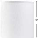 Set of 2 White Tall Linen Drum Lamp Shades Modern Lamp Shade 10" Top x 10" Bottom x 10" High (Spider) Medium Lampshade for Table & Beside Lamp - Lampshades Replacement By GO&SO