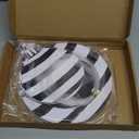 24 Pcs Large Christmas Black and White Ornament Plastic Flat Tree Decorative Hanging Ornaments Not Ball Waterproof Decor for Xmas Tree Lawn Porch Decorations