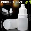Umigy 200 Pcs Dropper Bottles Empty Eye Dropper Bottle Small Liquid Plastic Portable Squeezable Container with Caps and Plug for Oil, Eye Liquid Storage(White)